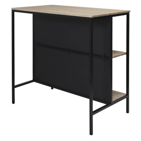 Table îlot avec tabourets en MDF et pieds métal noir - MAXIMA