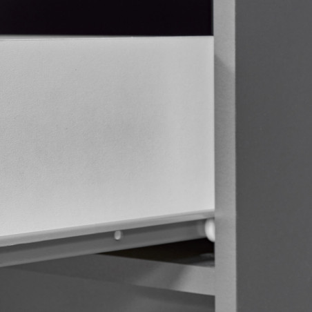 Etagère 8 Niches 4 Tiroirs Coloris Gris Graphite - ZEINO