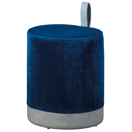 Pouf avec lanière bleu et gris - OBUS