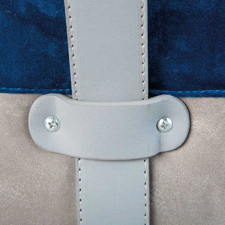 Pouf avec lanière bleu et gris - OBUS