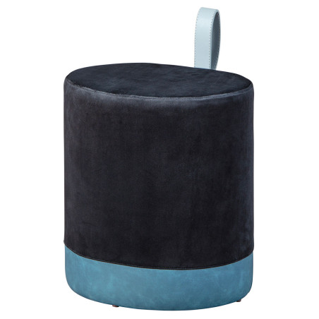 Pouf avec lanière noir et bleu - OBUS