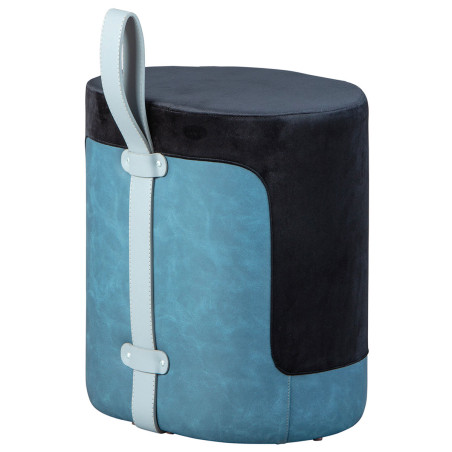 Pouf avec lanière noir et bleu - OBUS