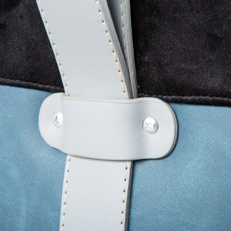 Pouf avec lanière noir et bleu - OBUS