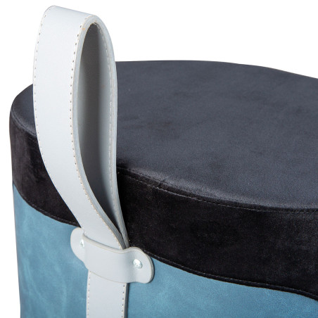 Pouf avec lanière noir et bleu - OBUS