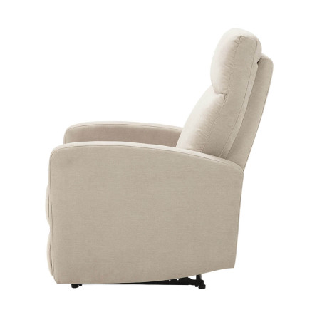 Fauteuil relax électrique tissu ivoire - LERIA
