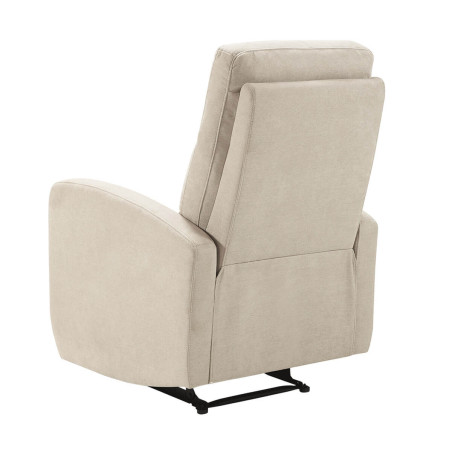 Fauteuil relax électrique tissu ivoire - LERIA