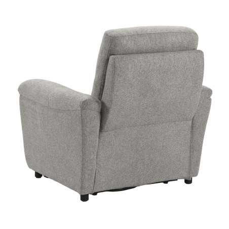 Fauteuil relax électrique tissu gris chiné - MAZIRA