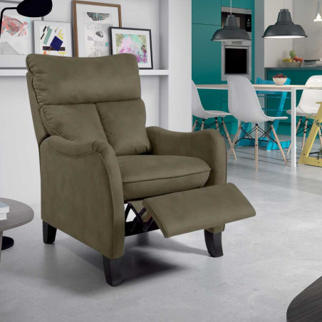 Fauteuil Relax Manuel Coloris Sable - OVARO