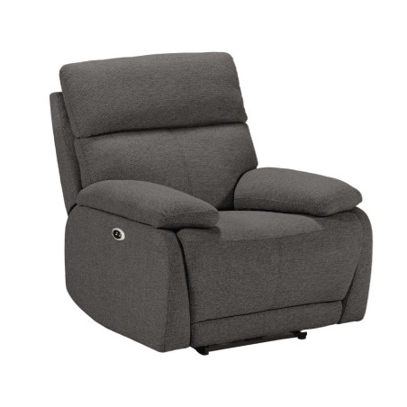 Fauteuil relax électrique tissu gris foncé - MIGUELOR