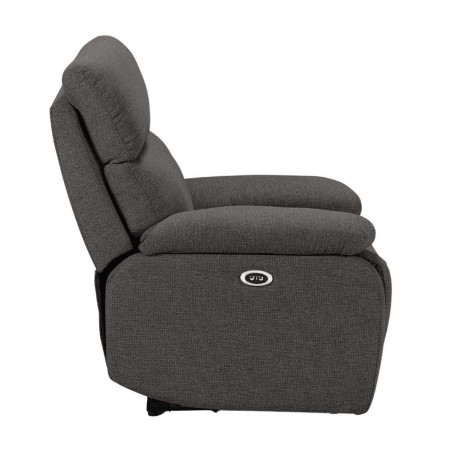 Fauteuil relax électrique tissu gris foncé - MIGUELOR