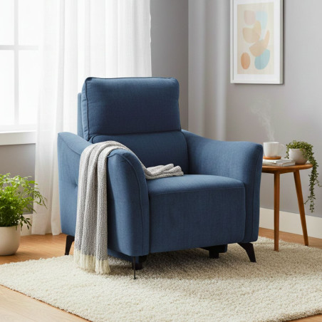 Fauteuil électrique tissu waterproof bleu - BURGA