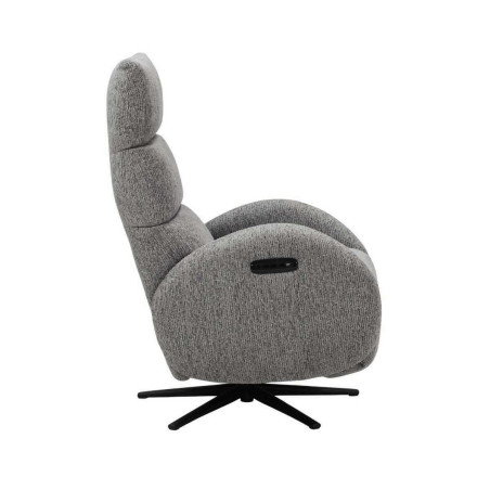 Fauteuil relax électrique en tissu polyester gris - AMSTAR