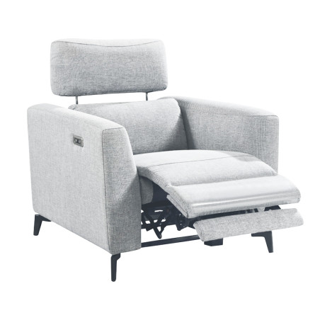 Fauteuil relax électrique gris clair - MUMIO
