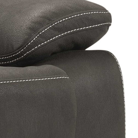 Fauteuil Relax Manuel Tissu Gris - FARON