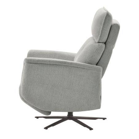 Fauteuil relax électrique pivotant bleu-gris - PARADIZOR