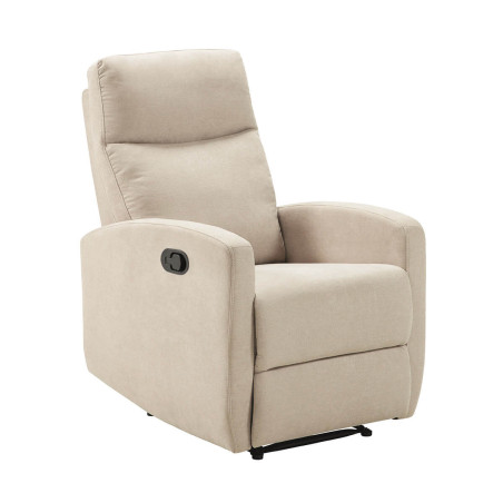 Fauteuil relax manuel tissu ivoire - LERIA