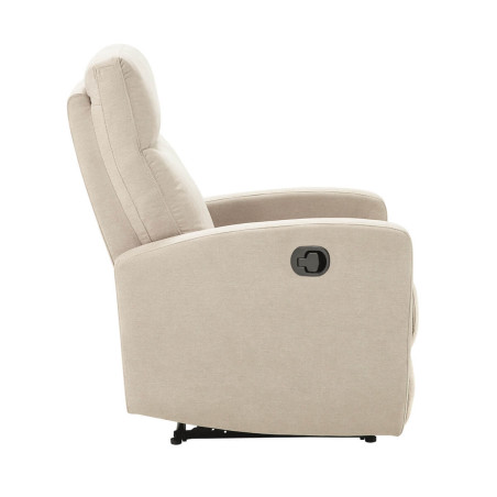 Fauteuil relax manuel tissu ivoire - LERIA