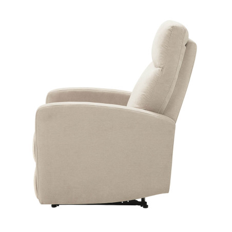 Fauteuil relax manuel tissu ivoire - LERIA