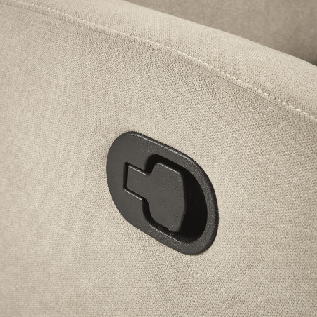 Fauteuil relax manuel tissu ivoire - LERIA