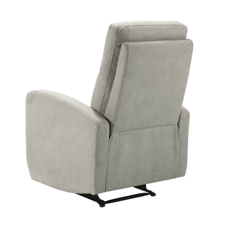 Fauteuil relax manuel tissu gris clair - LERIA