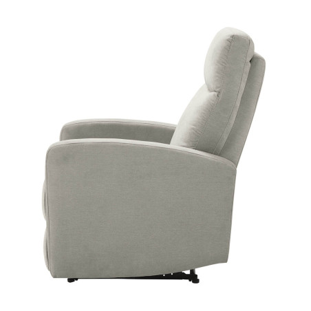 Fauteuil relax manuel tissu gris clair - LERIA