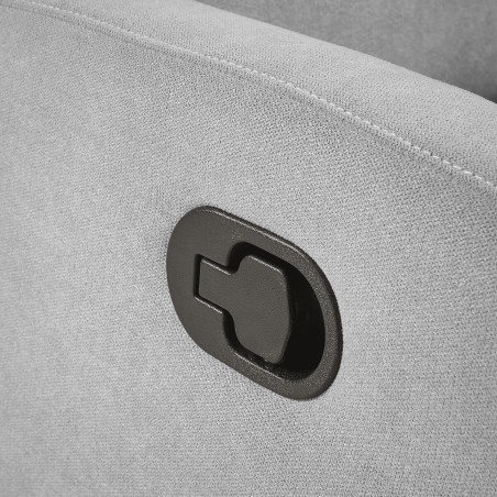 Fauteuil relax manuel tissu gris clair - LERIA