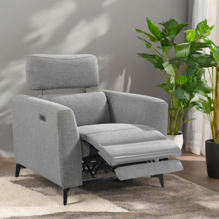 Fauteuil relax électrique gris foncé - MUMIO