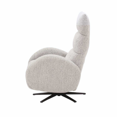 Fauteuil relax électrique tissu polyester beige - AMSTAR