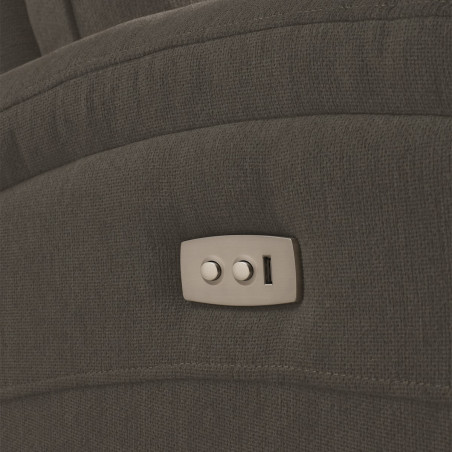 Fauteuil électrique en tissu polyester gris - SARAGA