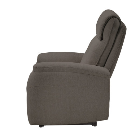 Fauteuil électrique en tissu polyester gris - SARAGA