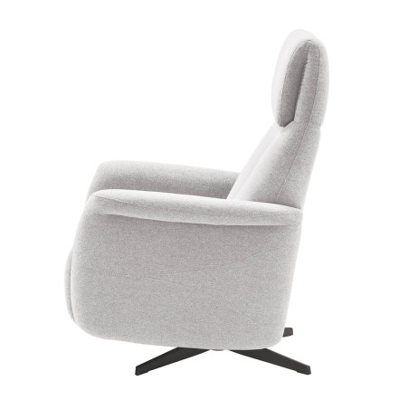 Fauteuil Relax électrique tissu gris perle - ISINA