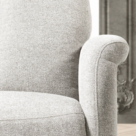 Fauteuil Relax électrique tissu gris perle - ISINA