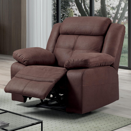 Fauteuil Relax Manuel Chocolat - FARON
