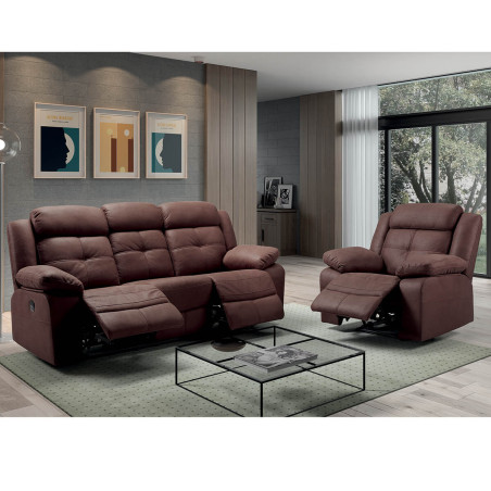 Fauteuil Relax Manuel Chocolat - FARON