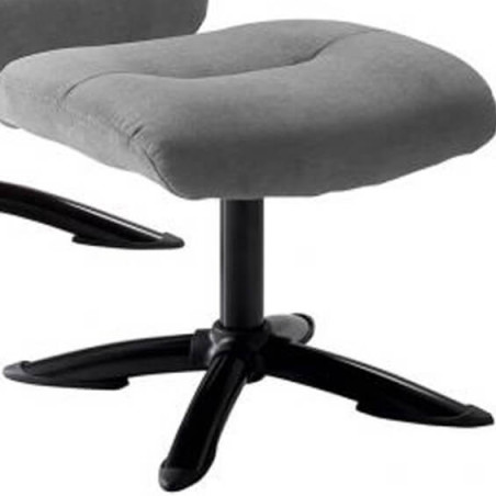 Fauteuil inclinable gris avec repose-pieds - OBANAS