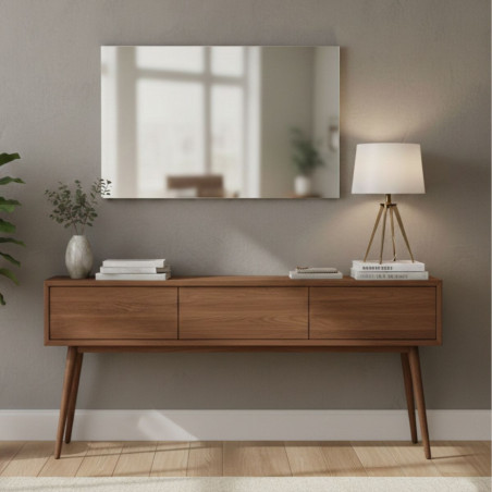 Miroir rectangulaire 60x90 cm chant noir - FEODOROR