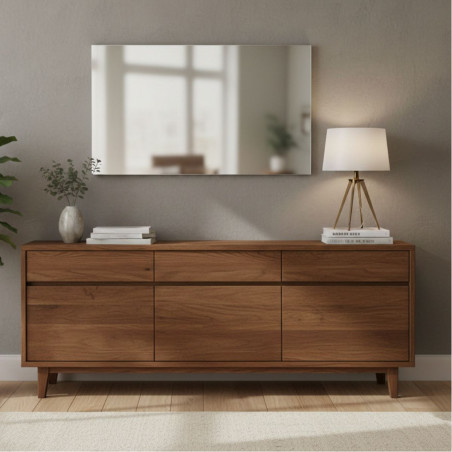 Miroir rectangulaire 60x90 cm chant noir - FEODOROR