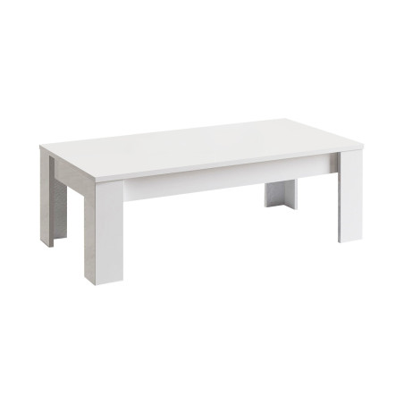 Table basse rectangulaire L126cm laquée blanc - ALANA