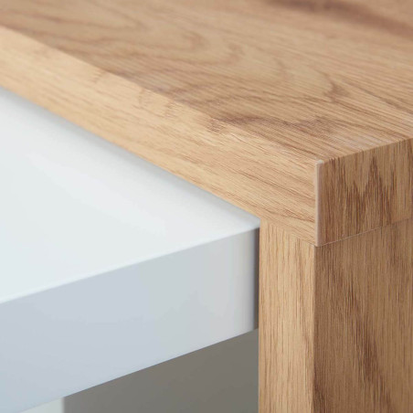 Table Basse Blanche et Bois - JOREL