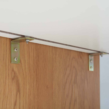 Table Basse Blanche et Bois - JOREL