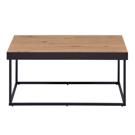 Table basse aspect bois et piètement métal - JUSTIA