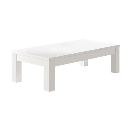 Table Basse L138cm Laquée Blanc Brillant - DEYTA