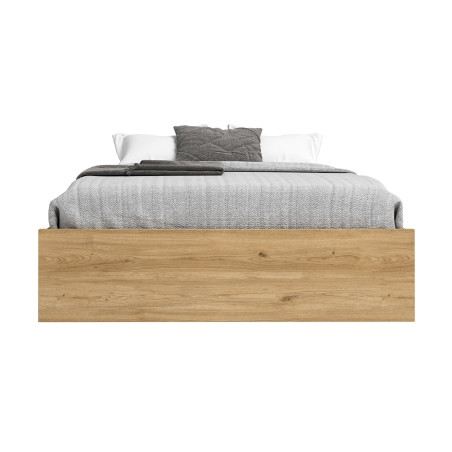 Lit 140x190 cm effet chêne - LOCKLASS