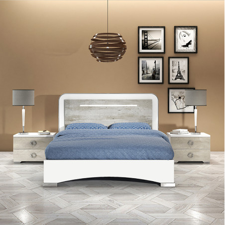 Lit 160x200 cm avec éclairage LED - GAVEN