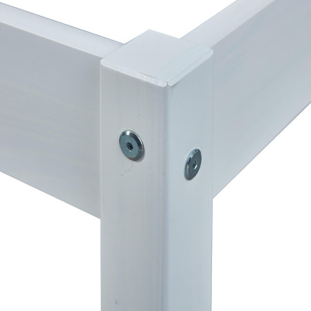 Lit 140x200cm en bois massif blanc - VARUS