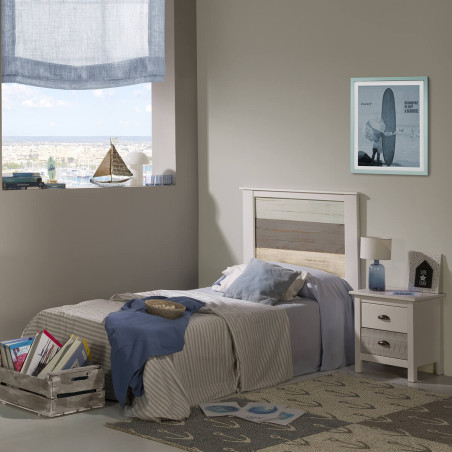 Tête de lit L.105 cm bois aspect vieilli - ROSALIO