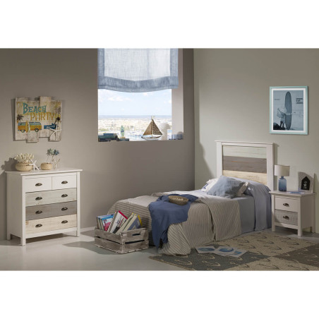 Tête de lit L.105 cm bois aspect vieilli - ROSALIO