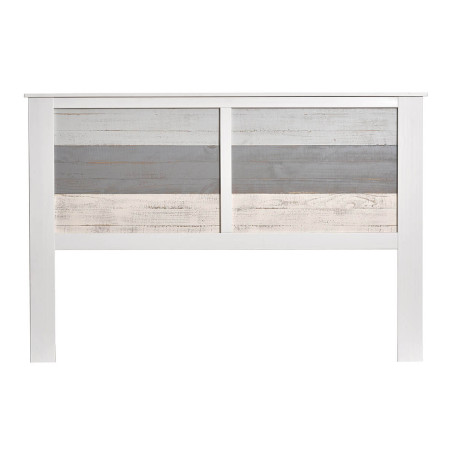 Tête de lit 150/160 bois aspect vieilli blanc et grisé - ROSALIO