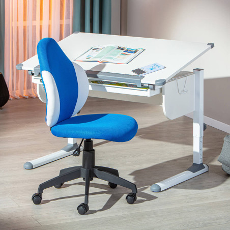 Fauteuil pivotant bleu pour enfant - PREIO