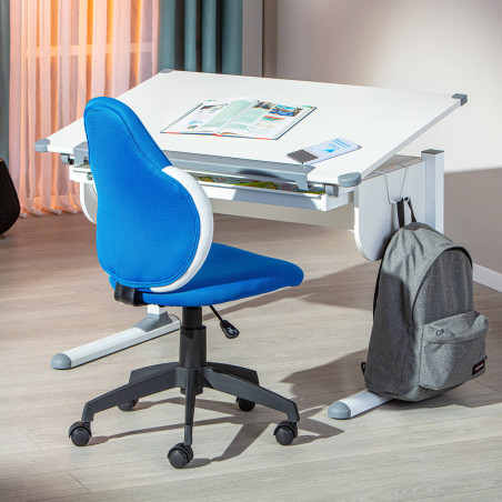 Fauteuil pivotant bleu pour enfant - PREIO